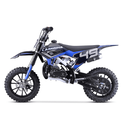 Mini Moto Infantil Laminha 49cc 2T Automática Azul