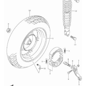 Braço Do Freio Da Roda Traseira Burgman 125 2005 À 2010 Original Suzuki