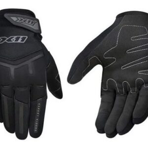 Luva De Moto E Bike X11 Fit Tecido E Couro Preta