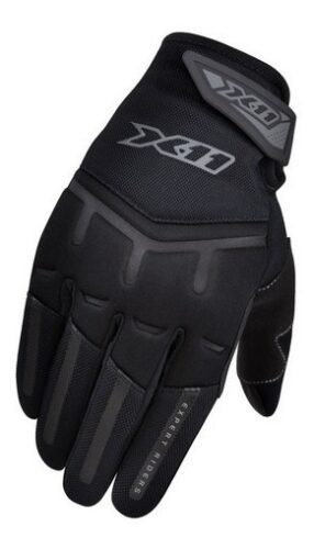 Luva De Moto E Bike X11 Fit Tecido E Couro Preta