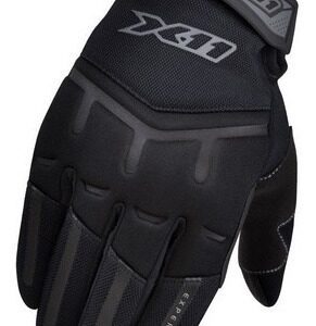 Luva De Moto E Bike X11 Fit Tecido E Couro Preta