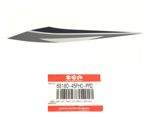 ADESIVO CARENAGEM LATERAL TRASEIRA DIREITO PRATA GSR125 ORIGINAL SUZUKI