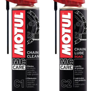 C1 Chain Clean + C2 Chain Lube Motu L 400ml- Spray Corrente