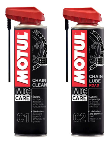 C1 Chain Clean + C2 Chain Lube Motu L 400ml- Spray Corrente