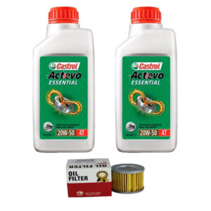 Kit 2L Castrol Actevo Essential 20w50 + Filtro ValFlex 151