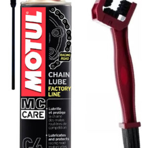 Motul C4 Chain Lube 400ml + 1 Escova Limpeza Corrente De Moto
