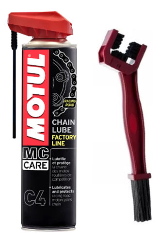 Motul C4 Chain Lube 400ml + 1 Escova Limpeza Corrente De Moto