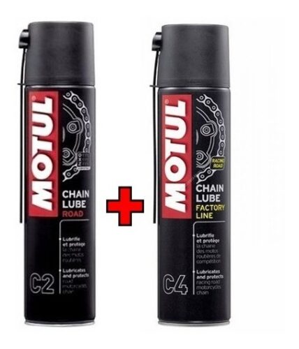 1 Motul C2 Chain Lube Road+ 1 Motul C4 Chain Lube Factory Line