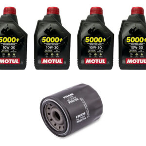 Kit C/ 4 Óleos Motul 5000 4t 10w30 + 1 Filtro Fram Ph6010a