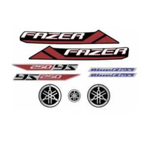 Jogo Kit De Adesivos Fazer 250 Ys Blue Flex Preta 2013 - 211