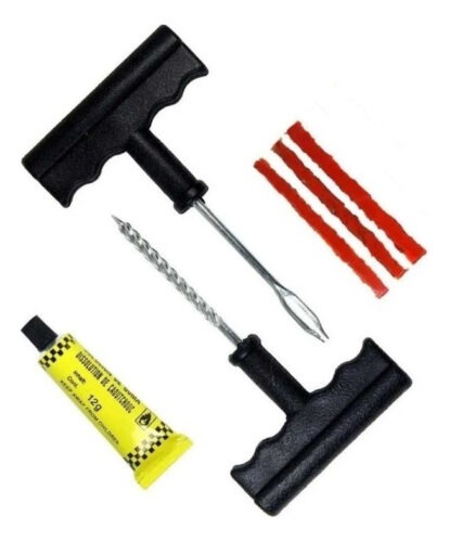 Kit Remendo Reparo Macarrão Pneu Carro Moto Sem Câmara