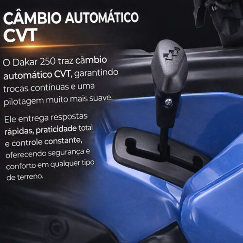 Quadriciclo Dakar250 Cinza 4x2 Funmotors Força E Praticidade