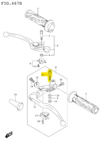 Parafuso Do Manete De Embreagem V-Strom 650 Original