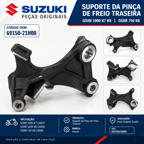 Suporte da Pinça Traseira Gsxr 1000 K7 K8 Gsxr 750 Suzuki Original