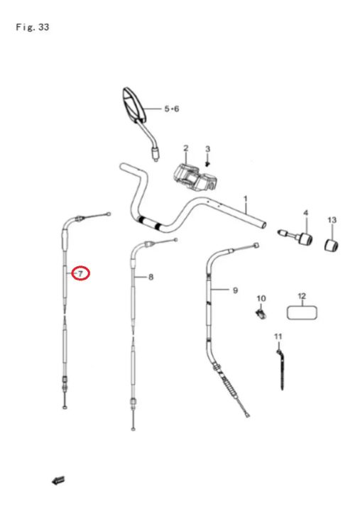 Cabo Acelerador Nº1 Haojue DK160